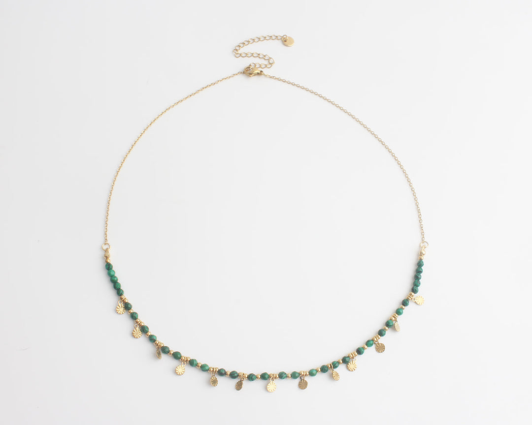 Ines - Necklace - Natural Stone -Stainless Steel