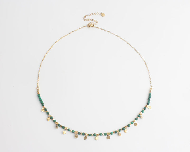 Ines - Necklace - Natural Stone -Stainless Steel