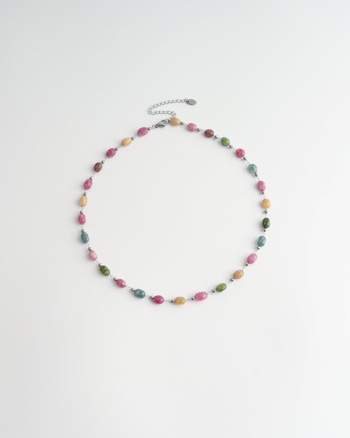 Janice - Necklace - Natural Stone - Stainless Steel