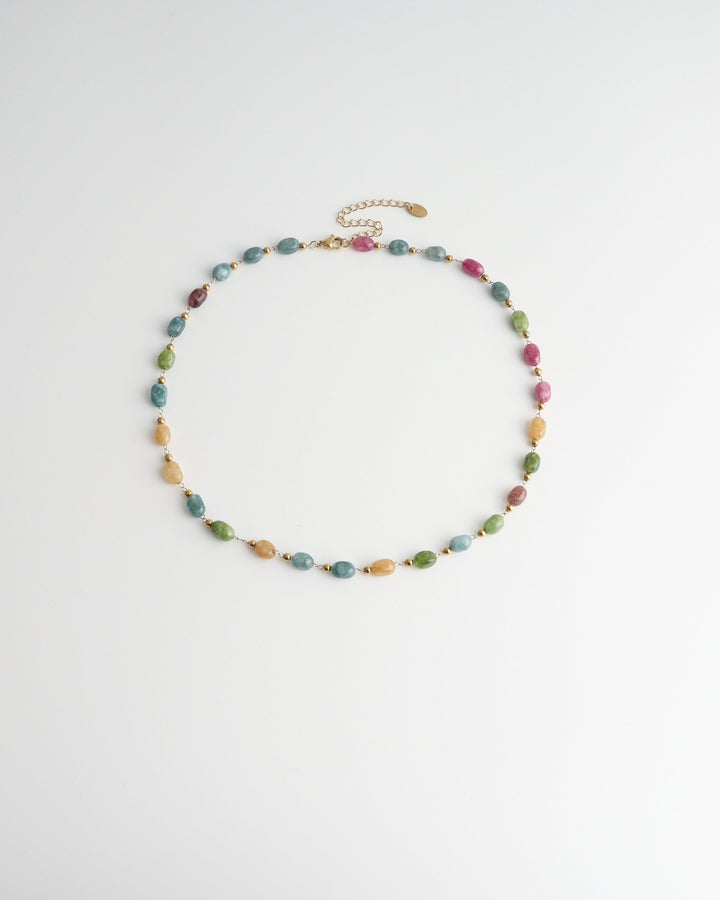 Janice - Necklace - Natural Stone - Stainless Steel