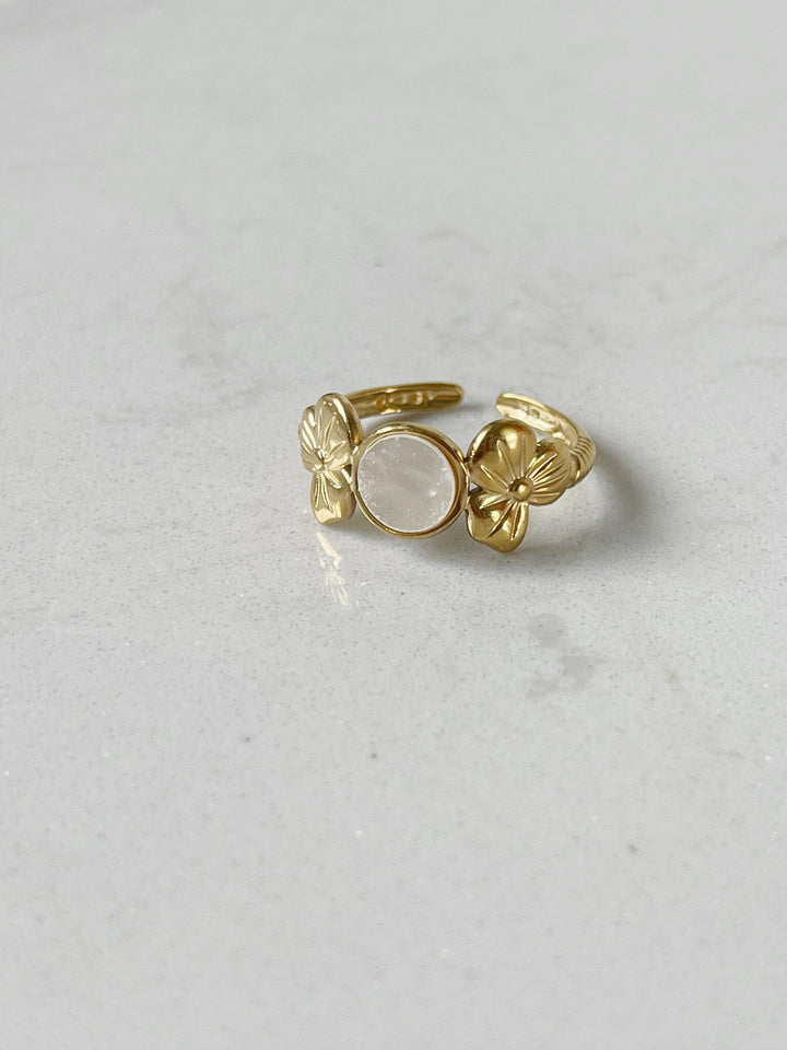 Flower Petal - Ring - Stainless Steel - Verstelbaar