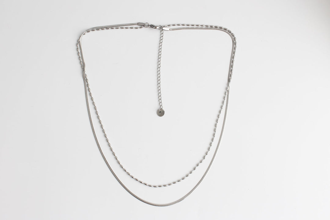Minimalistic - Necklace - 2 Layer - Stainless Steel
