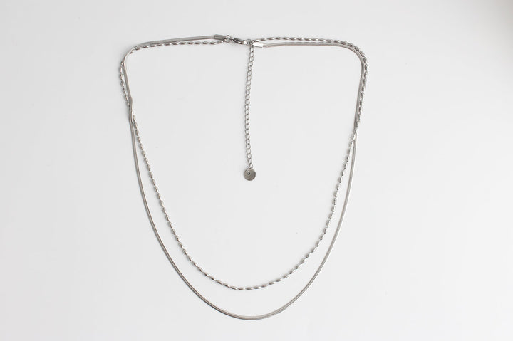 Minimalistic - Necklace - 2 Layer - Stainless Steel