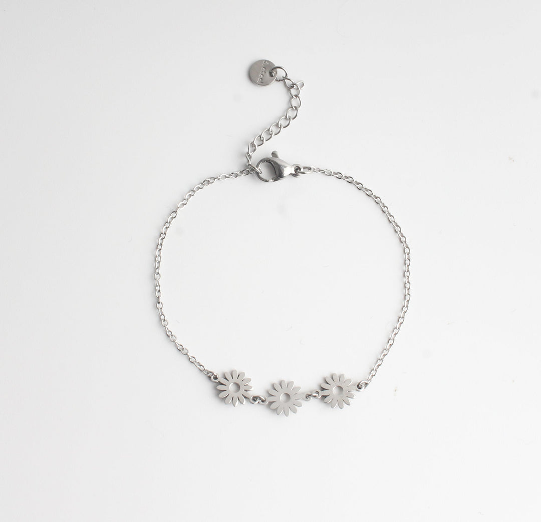 Daisy Flowers - Armband - Stainless Steel