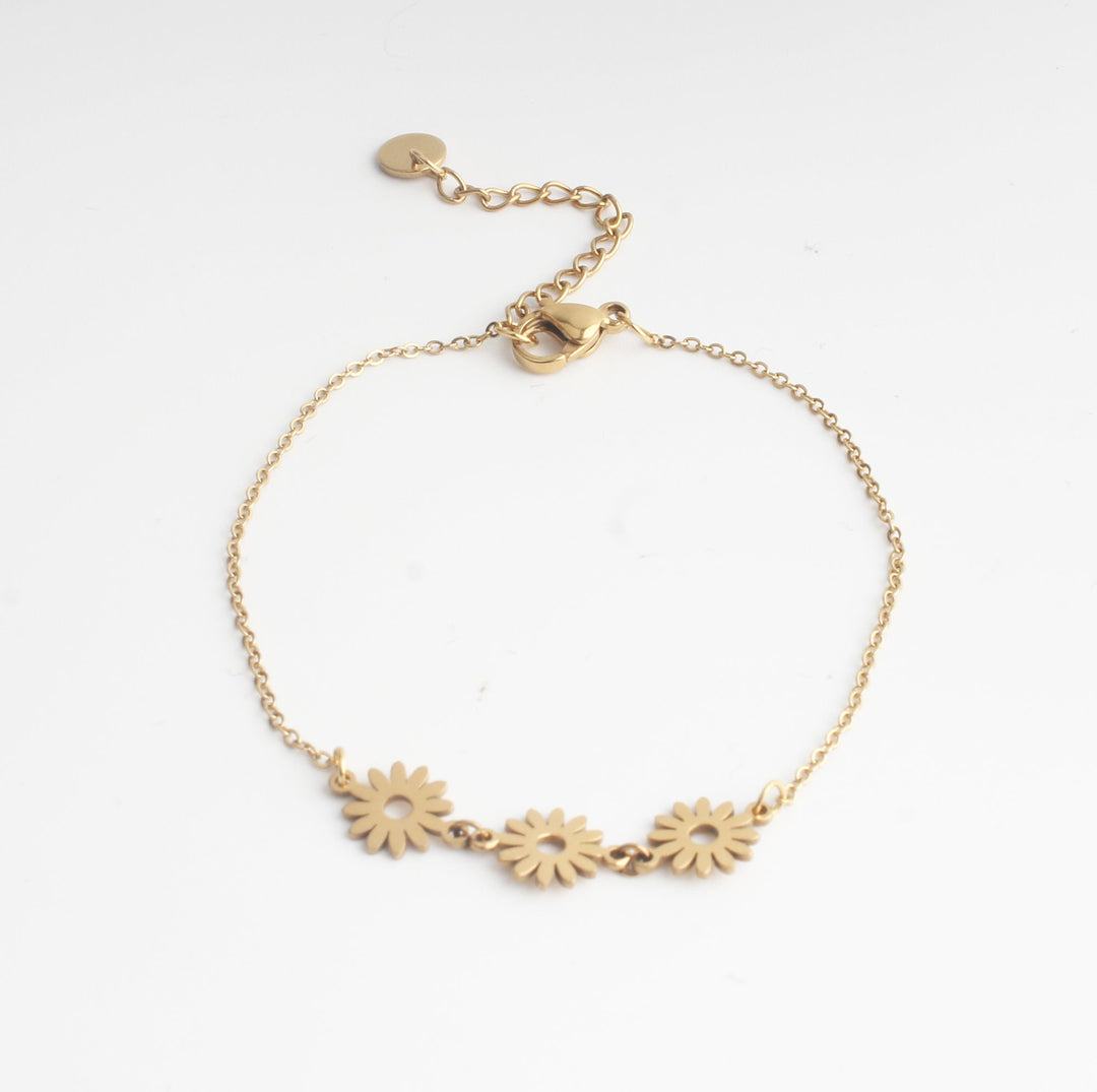 Daisy Flowers - Armband - Stainless Steel