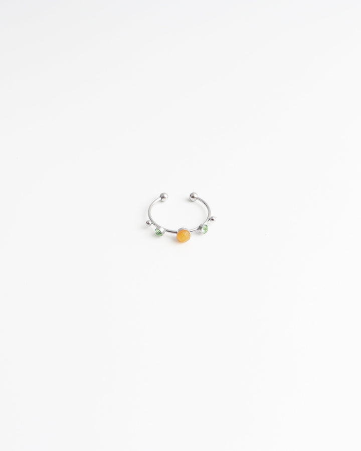 Victoria - Ring - Stainless Steel - Natuursteen - Verstelbaar