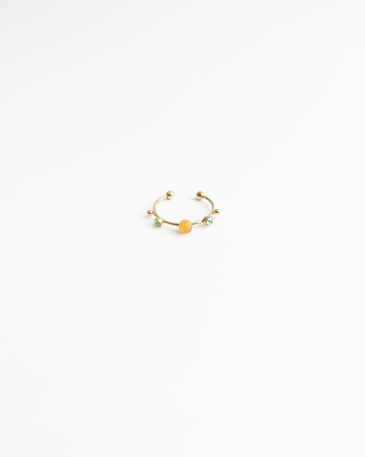 Victoria - Ring - Stainless Steel - Natuursteen - Verstelbaar