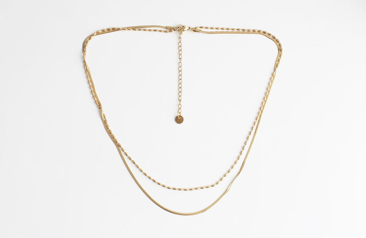 Minimalistic - Necklace - 2 Layer - Stainless Steel