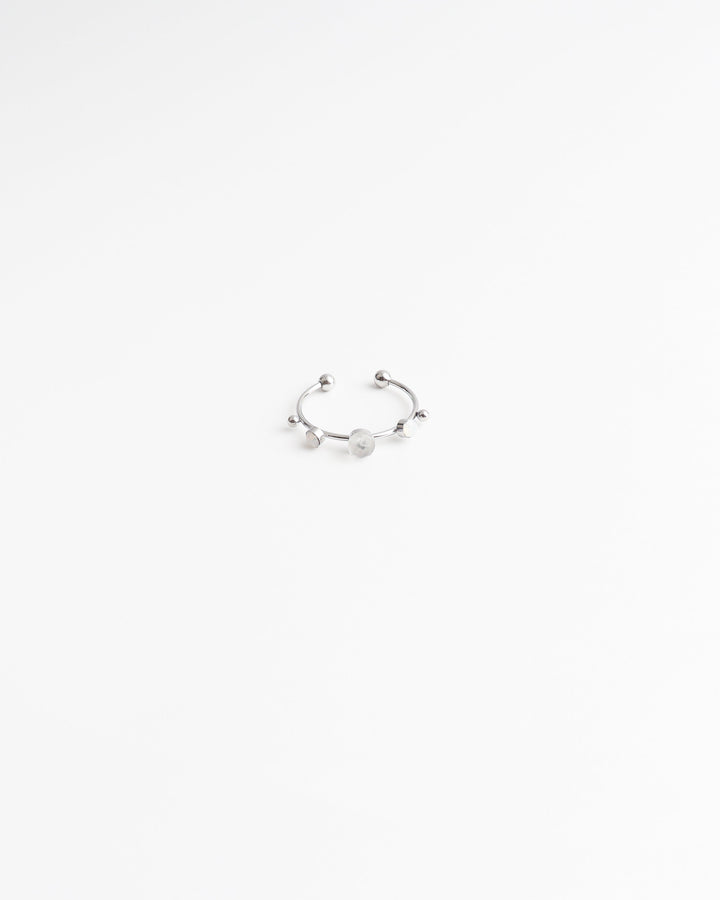 Victoria - Ring - Stainless Steel - Natuursteen - Verstelbaar
