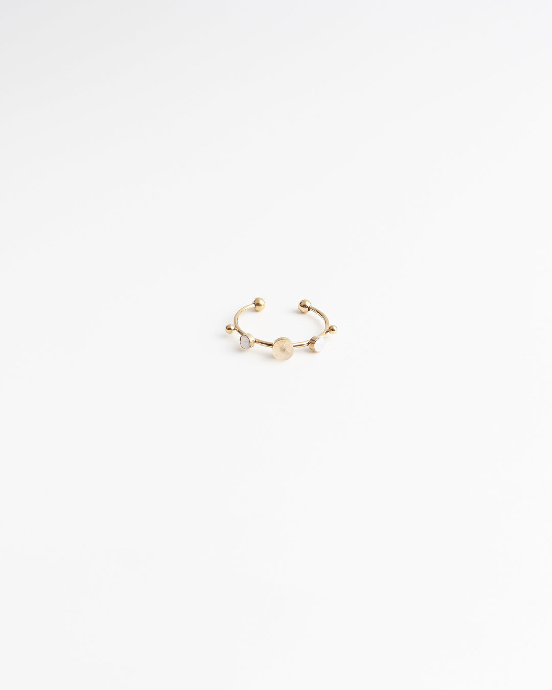 Victoria - Ring - Stainless Steel - Natuursteen - Verstelbaar
