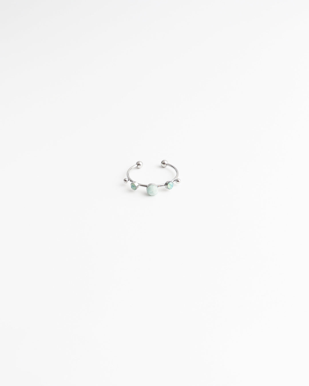 Victoria - Ring - Stainless Steel - Natuursteen - Verstelbaar