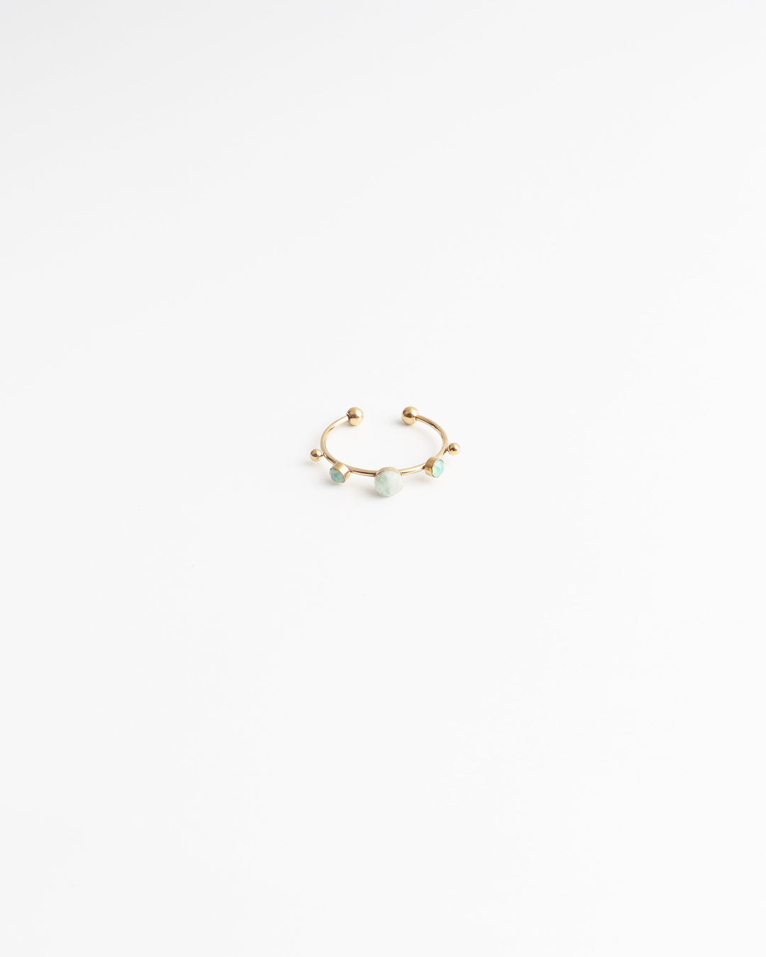 Victoria - Ring - Stainless Steel - Natuursteen - Verstelbaar