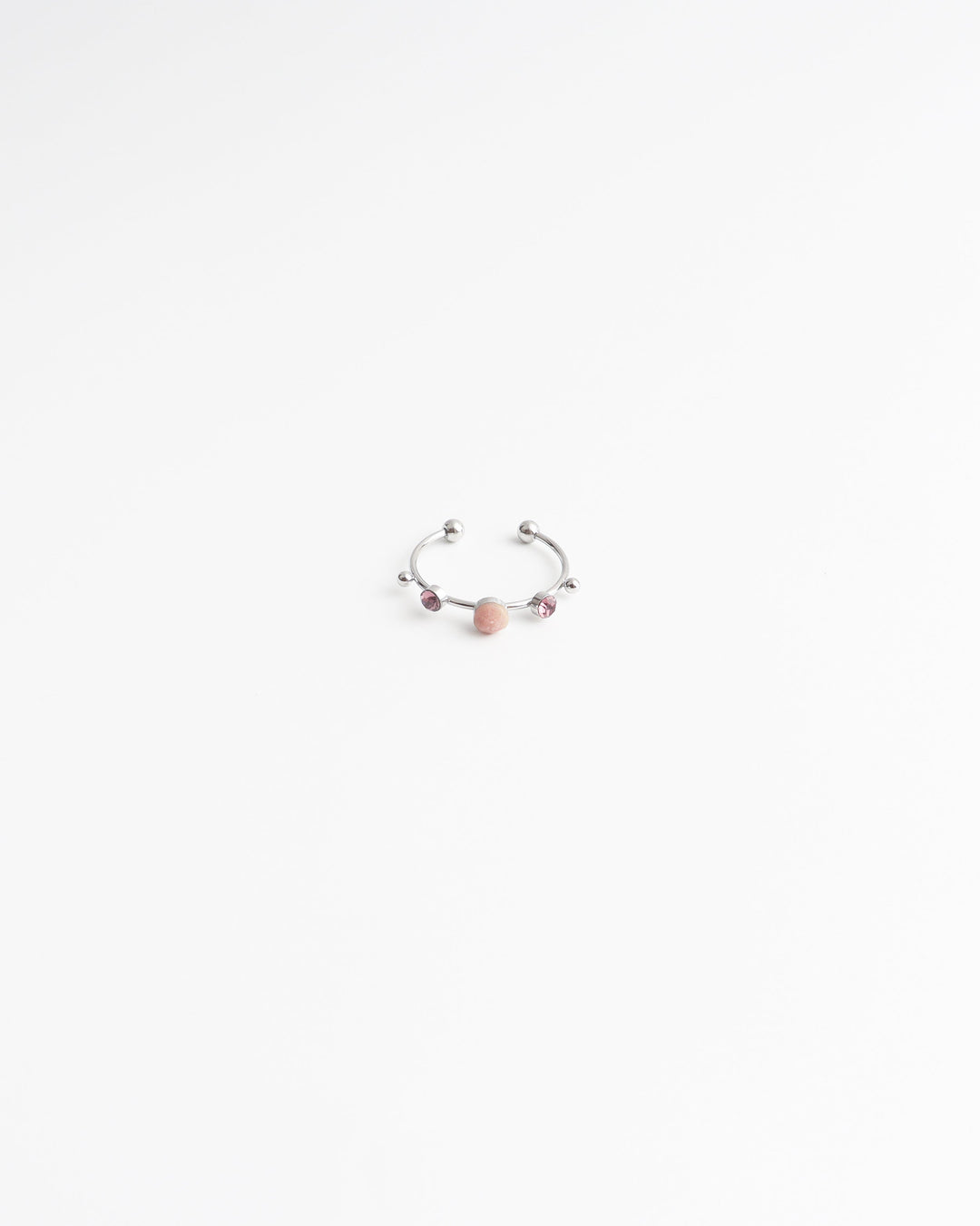 Victoria - Ring - Stainless Steel - Natuursteen - Verstelbaar