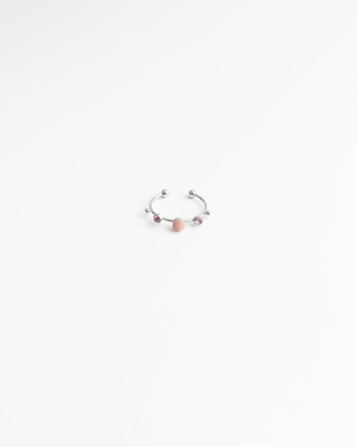 Victoria - Ring - Stainless Steel - Natuursteen - Verstelbaar
