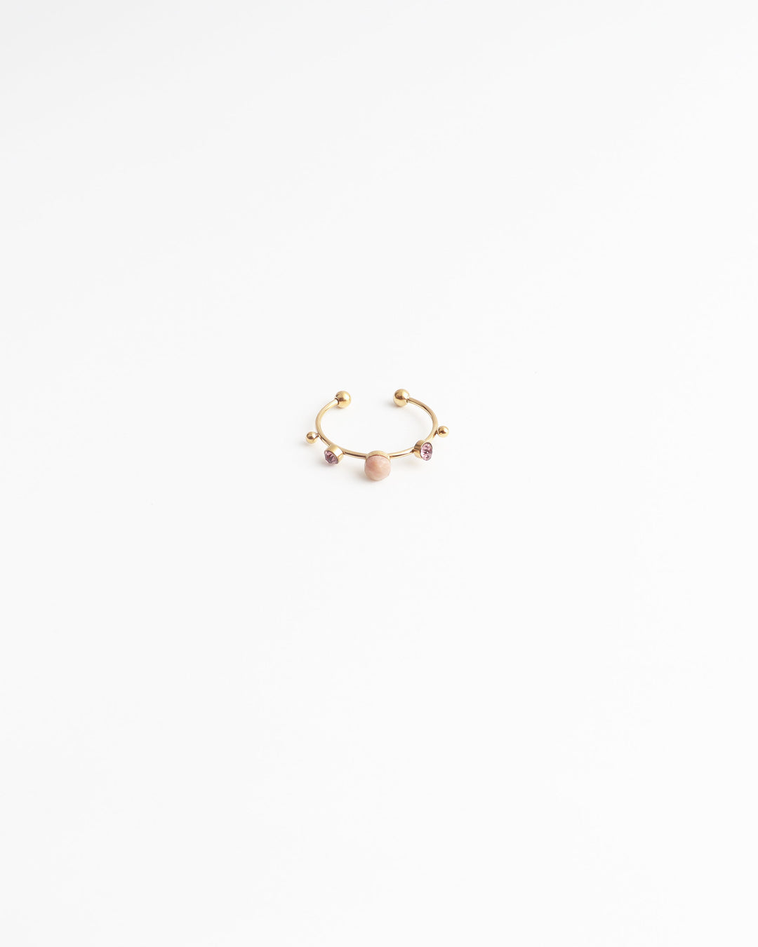Victoria - Ring - Stainless Steel - Natuursteen - Verstelbaar