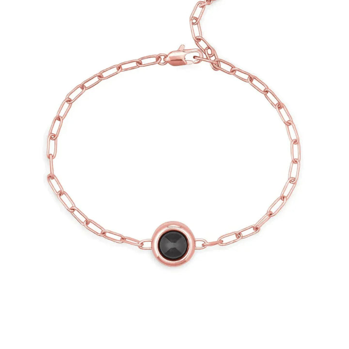 Personalized Photo Bracelet with Paperclip Chain