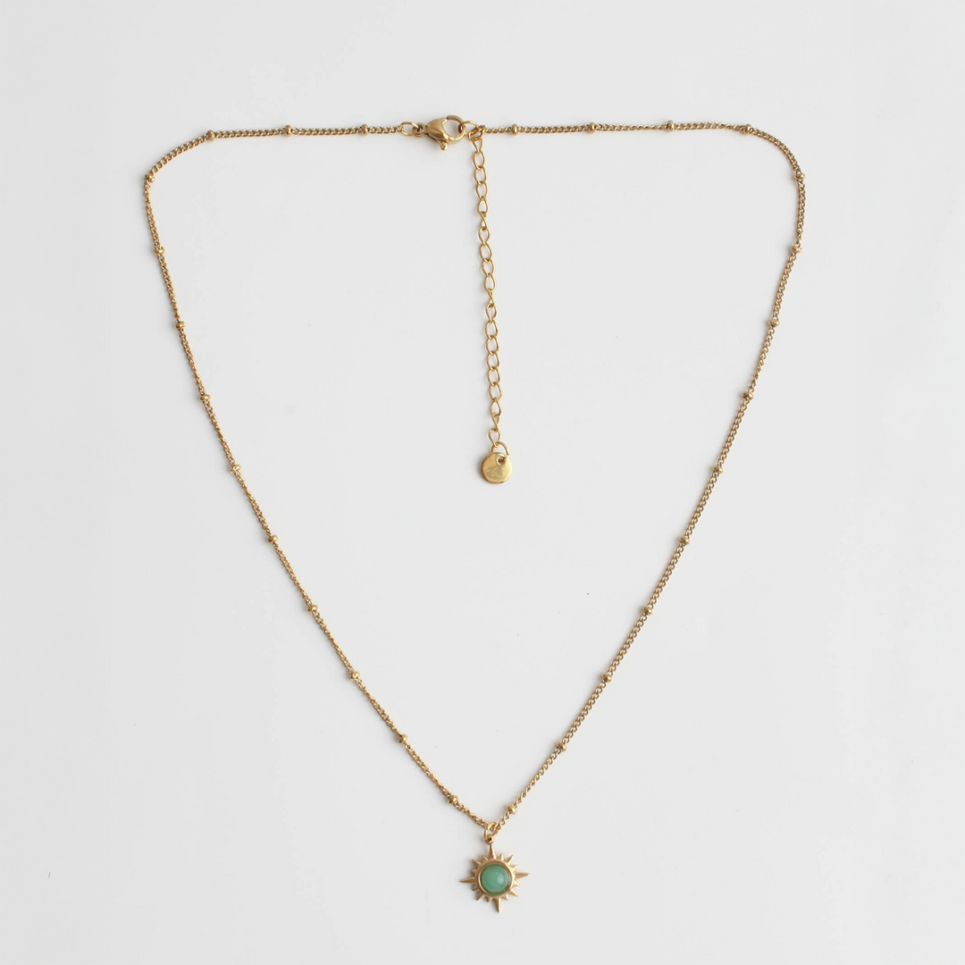 Chasing the sun - Necklace - Natural Stone-  Stainless Steel