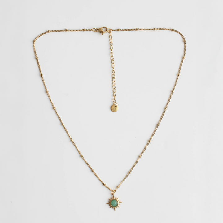 Chasing the sun - Necklace - Natural Stone-  Stainless Steel