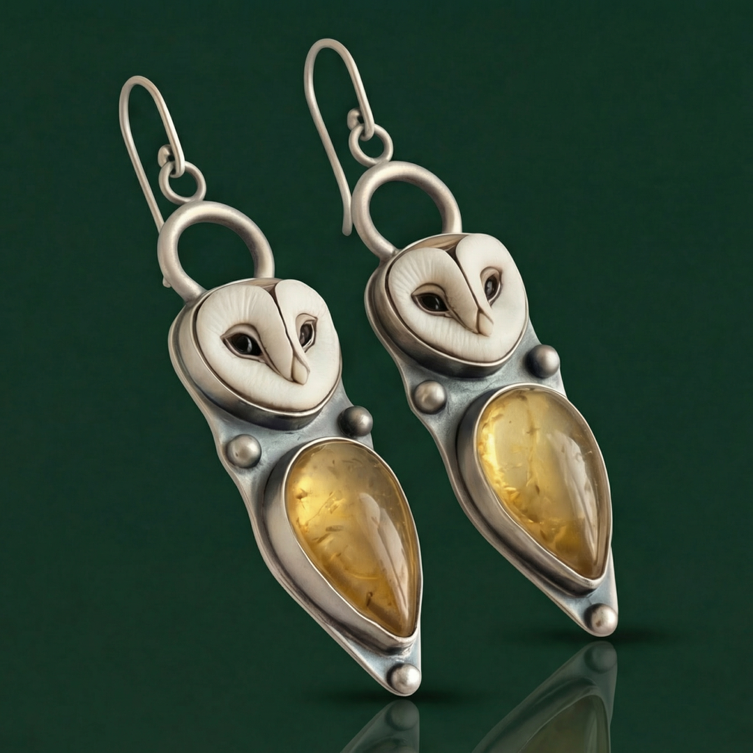 Owl Drop Earrings - Nickel Free for Sensitive Ears