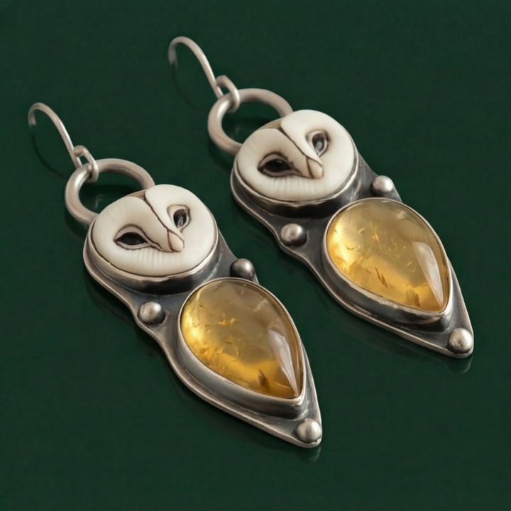 Owl Drop Earrings - Nickel Free for Sensitive Ears