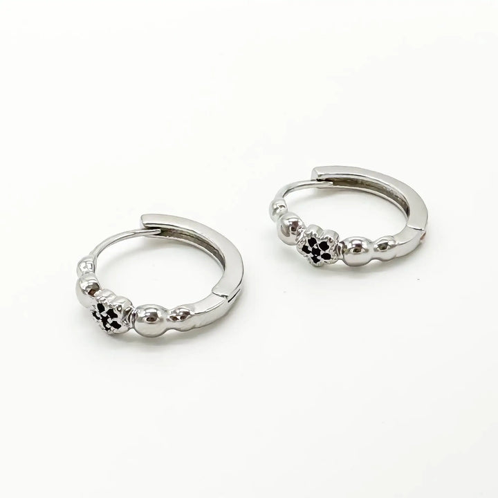Round Flower - Oorbellen - Plated