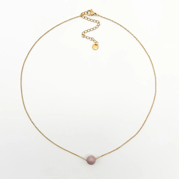 Pierre Damour - Necklace - Stainless Steel - Natural Stone