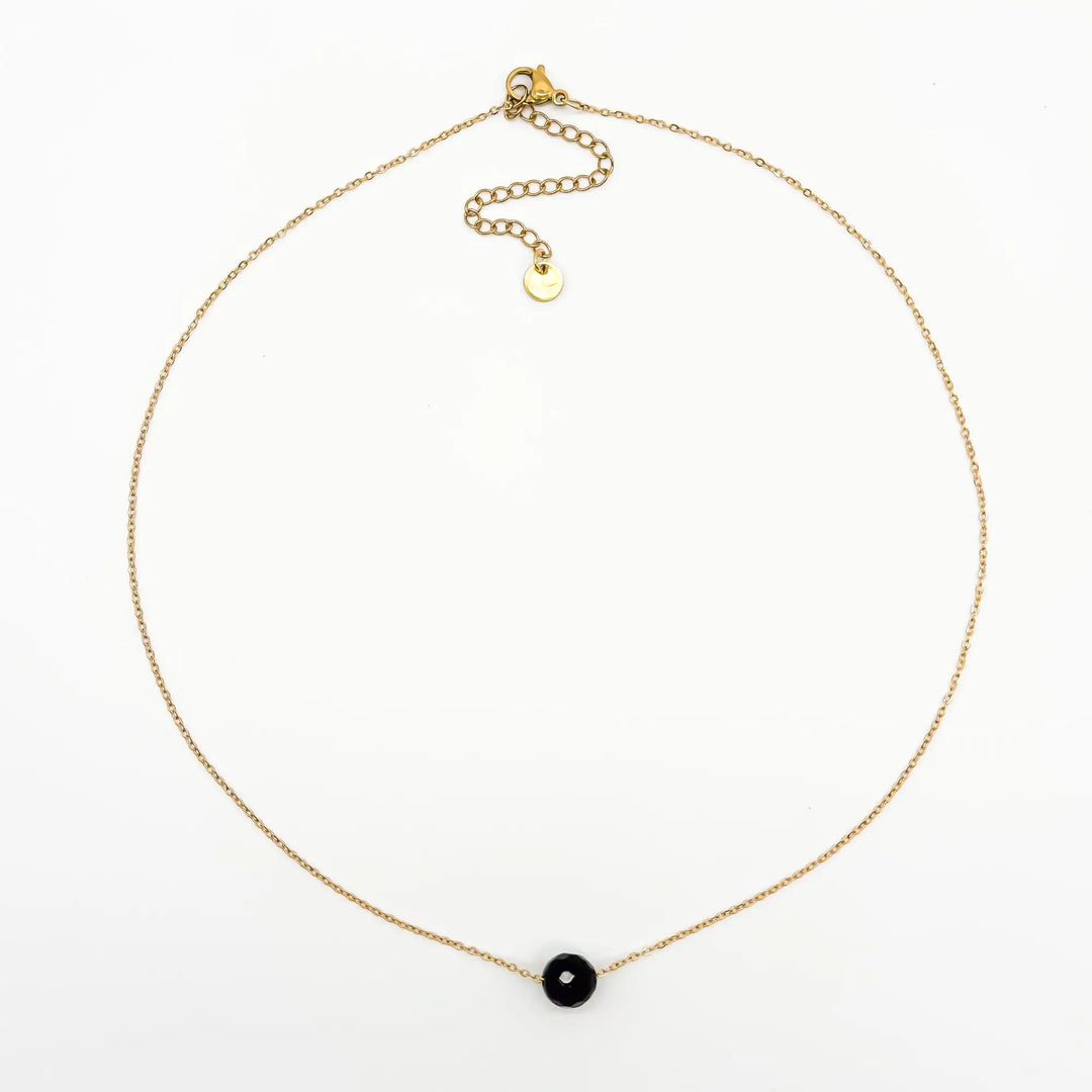 Pierre Damour - Necklace - Stainless Steel - Natural Stone