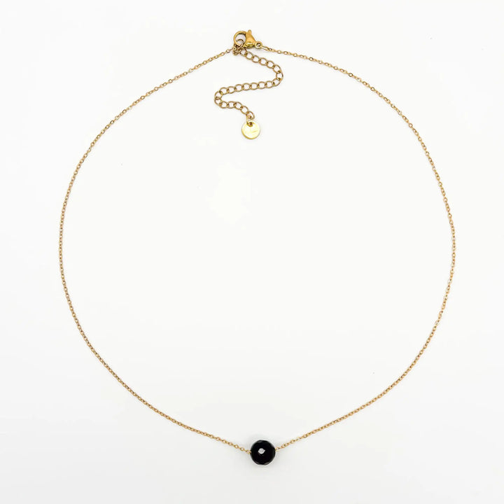 Pierre Damour - Necklace - Stainless Steel - Natural Stone