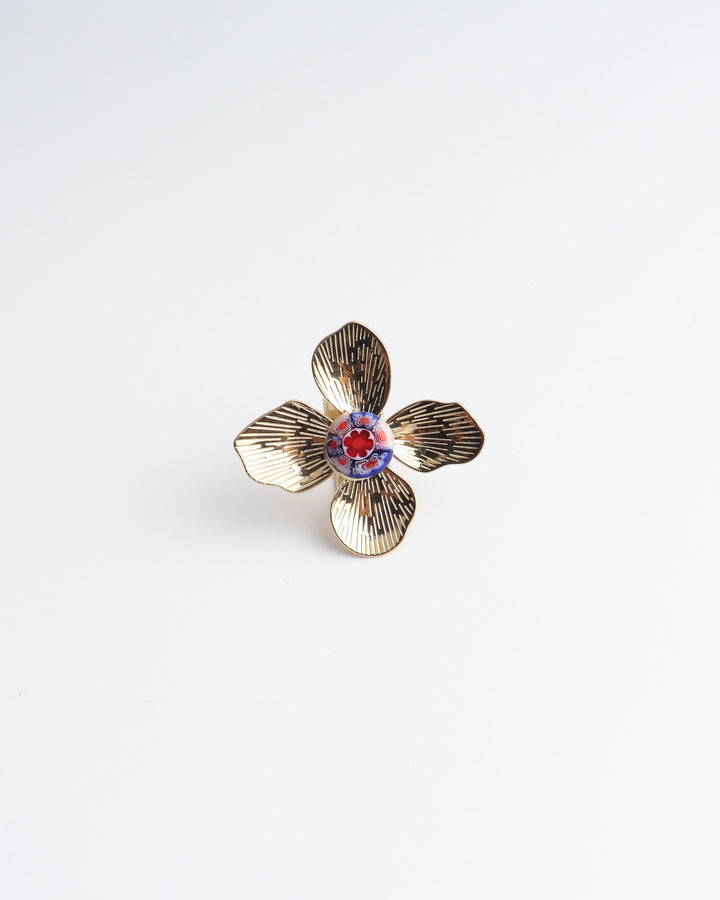 Mega Flower - Ring - Stainless Steel - Verstelbaar