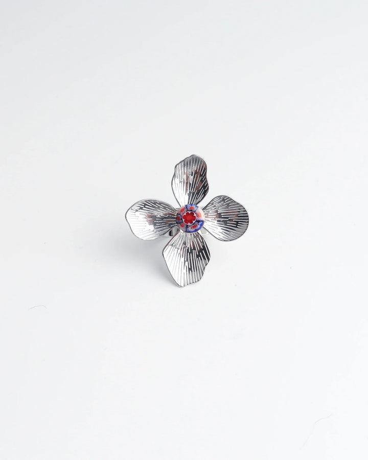 Mega Flower - Ring - Stainless Steel - Verstelbaar