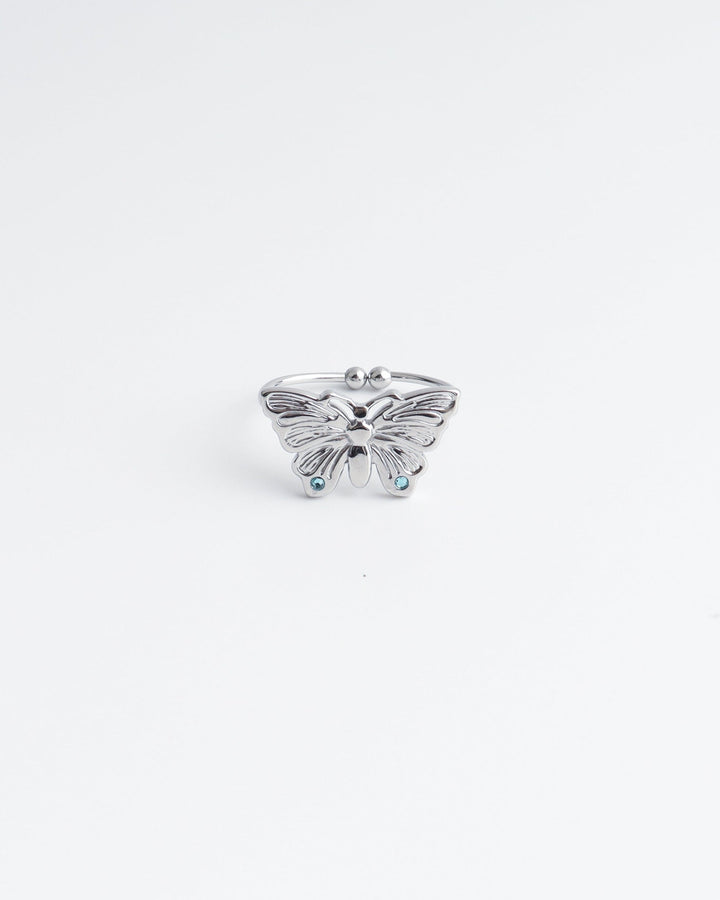 Butterfly - Ring - Stainless Steel - Verstelbaar