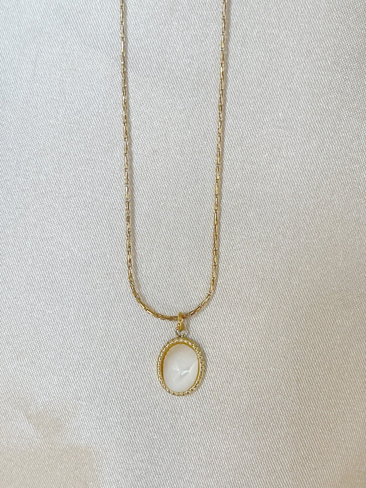 Danae - Necklace - Natural Stone - Stainless Steel