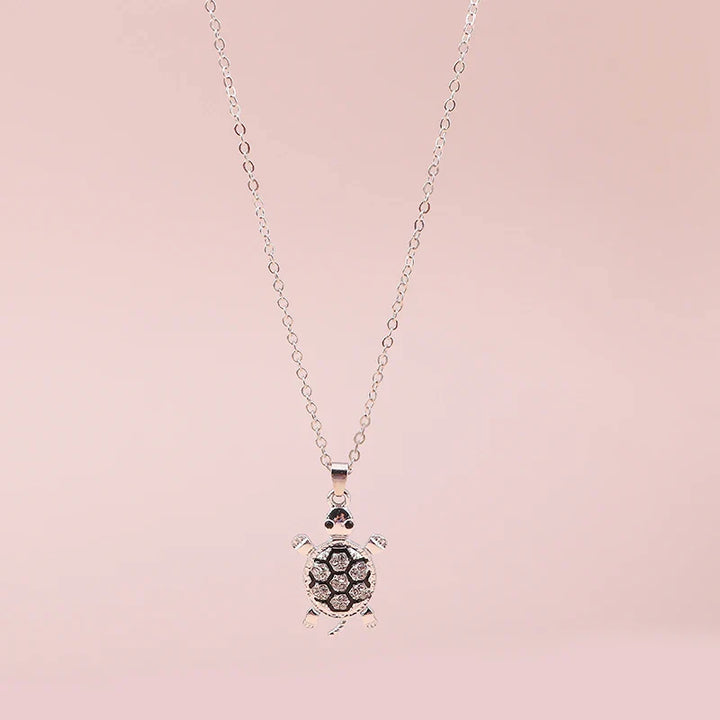 Cartoon Crystal Turtle Necklace – Cute & Sparkling Jewelry