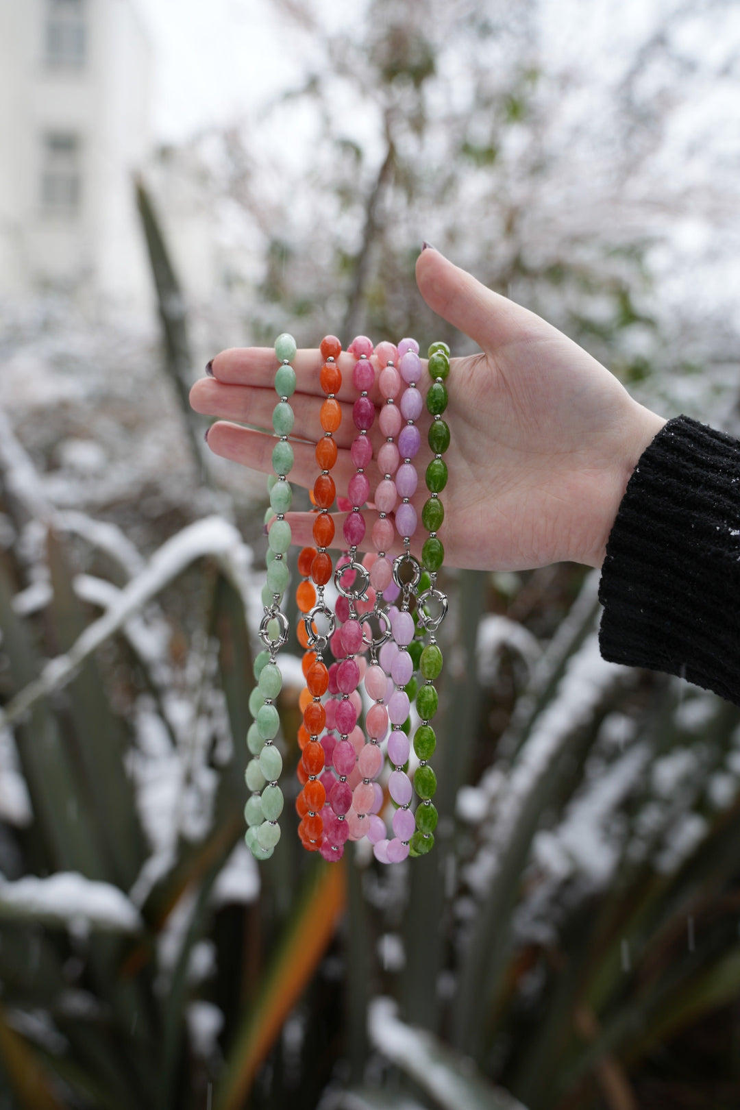 Jossy - Necklace - Natural Stone - Stainless Steel