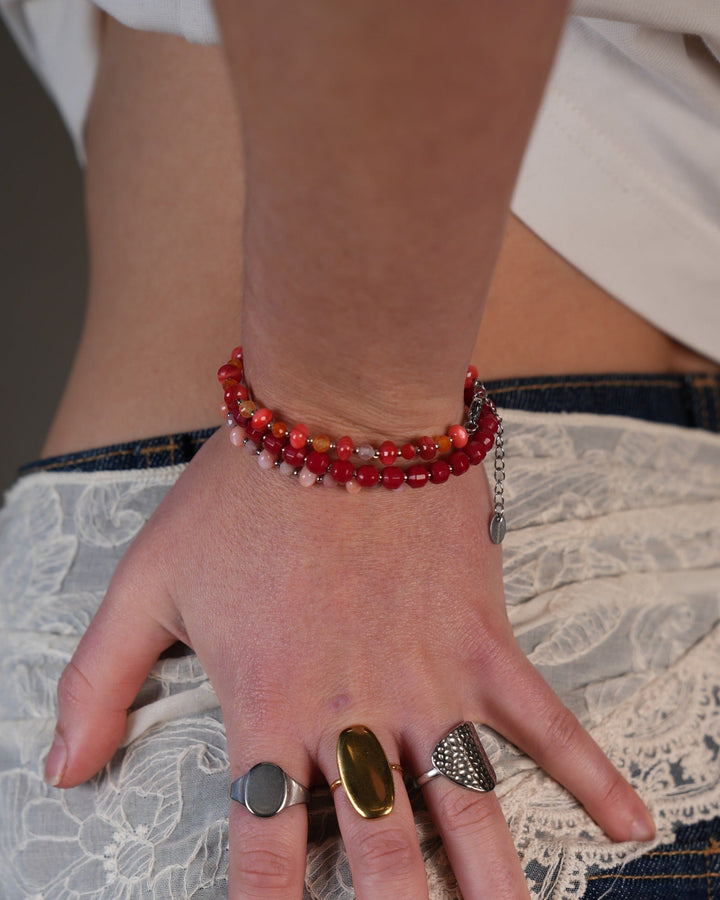 Celia - Armband - Natuursteen - Stainless Steel