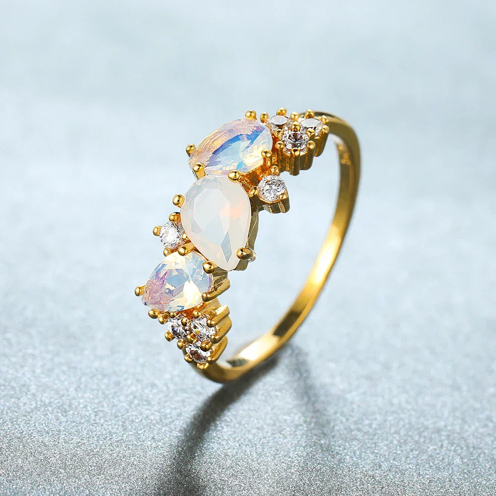 Ruby Moonstone Ring