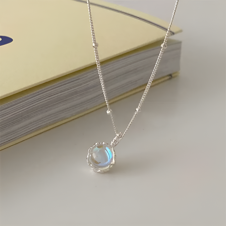 Coral Moonstone Necklace