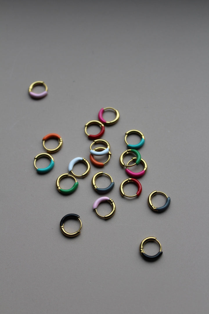 Tiny Happy Times - Oorbellen - Stainless Steel 1cm
