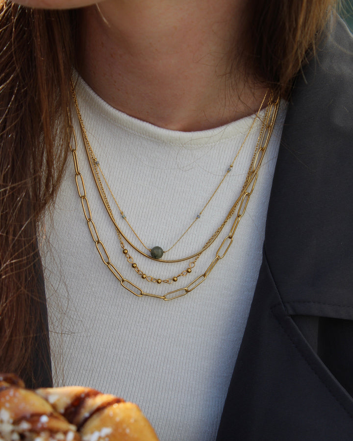 Eloise - Necklace - Natural Stone - Stainless Steel