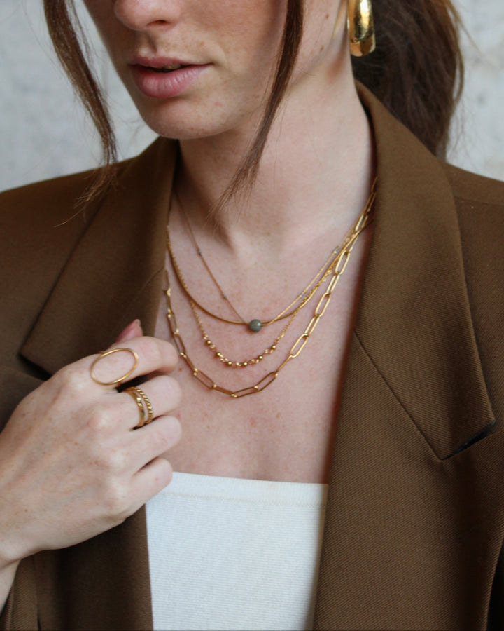 Eloise - Necklace - Natural Stone - Stainless Steel