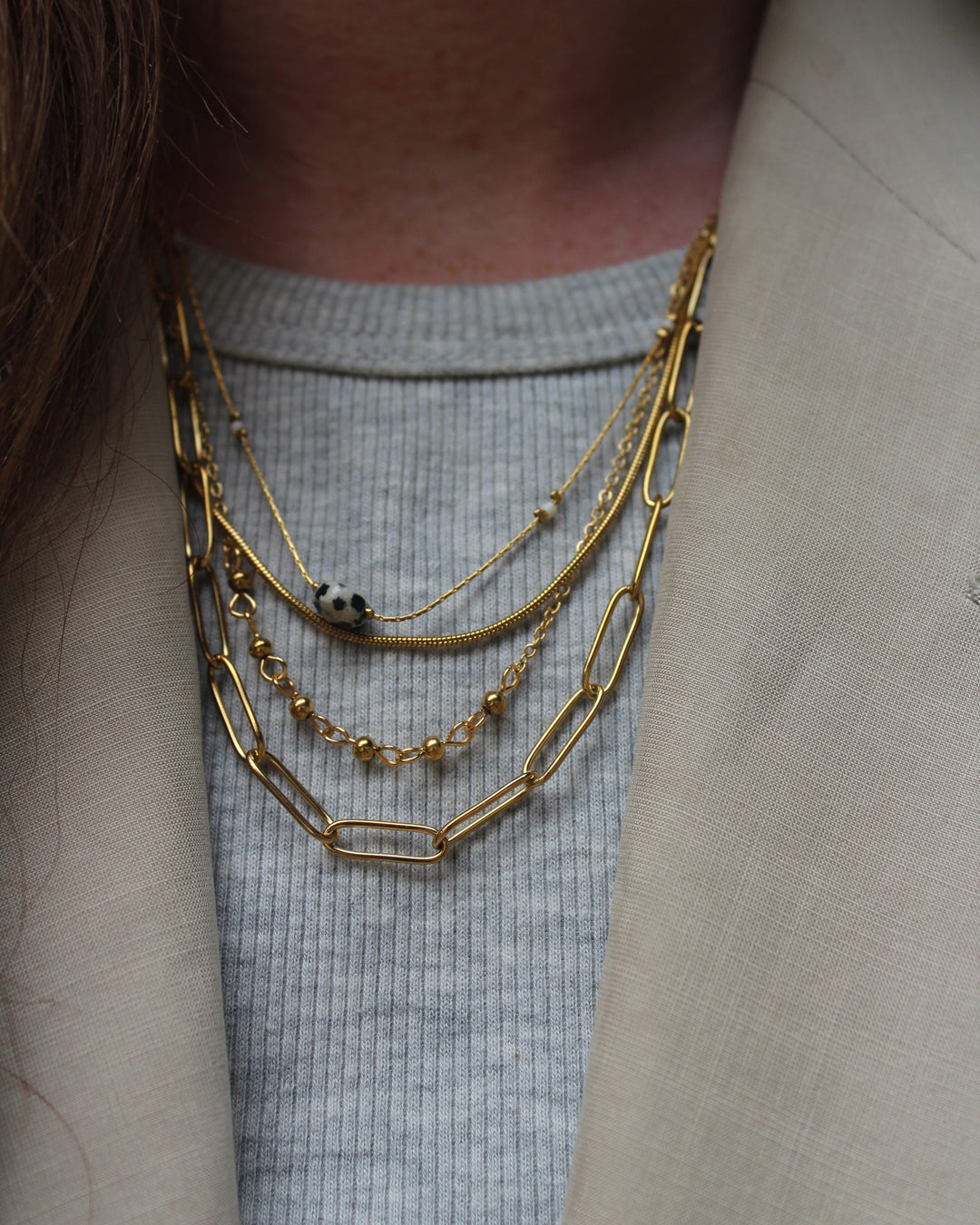 Eloise - Necklace - Natural Stone - Stainless Steel