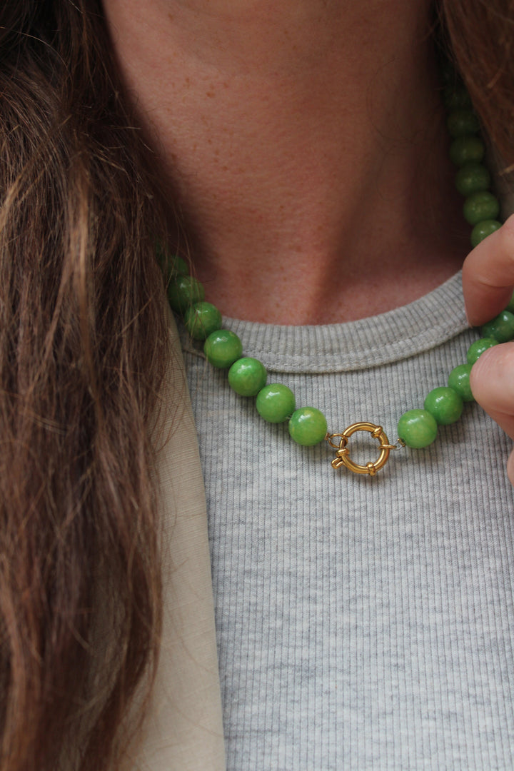 Samira - Necklace - Natural Stone -Stainless Steel