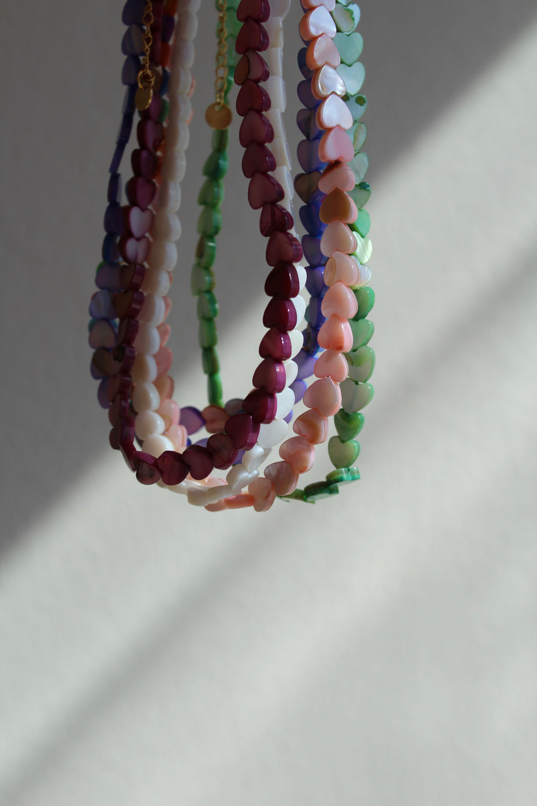 Heart To Heart - Necklace - Natural Stone - Stainless Steel