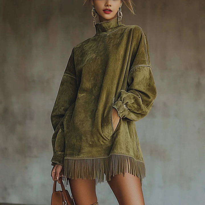 Eloisa Suede Midi Dress