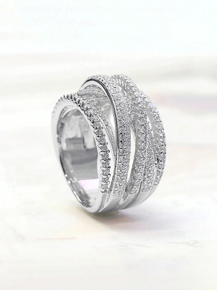 Luxury Multi Layered Cross Ring