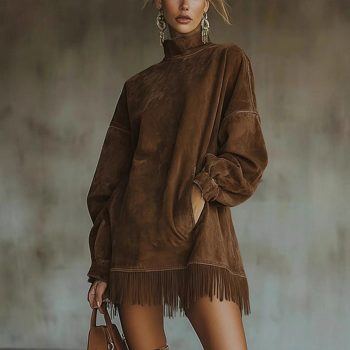 Eloisa Suede Midi Dress