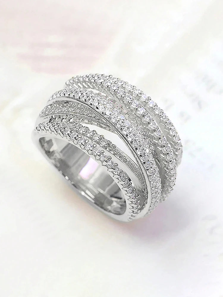 Luxury Multi Layered Cross Ring