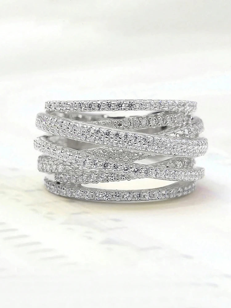 Luxury Multi Layered Cross Ring