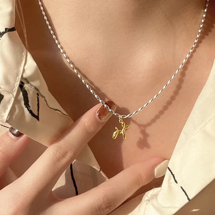 Balloon Dog Pendant Necklace – Creative Animal Jewelry