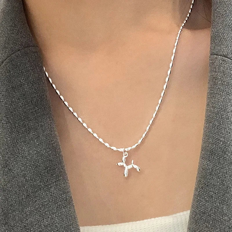 Balloon Dog Pendant Necklace – Creative Animal Jewelry